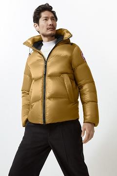 Chamarras Canada Goose Hombre Mexico - Crofton Chaqueta De Plumas Amarillos QV1382069